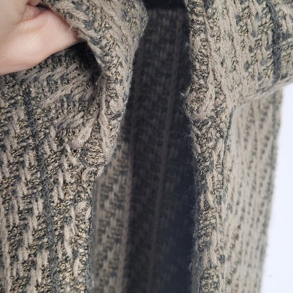 Jantzen Vintage Knit Tan Grandpa Long Sleeve Oversized Pullover Sweater Cozy - Picture 7 of 12